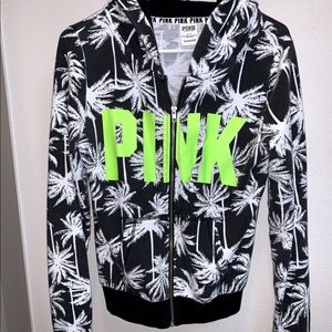 VS PINK black sweatshirt palm trees US S